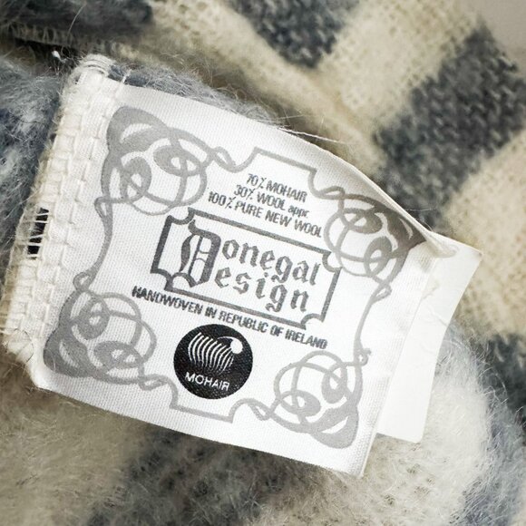 Donegal Design Ivory Blue Wool Hat M/L - Picture 8 of 8